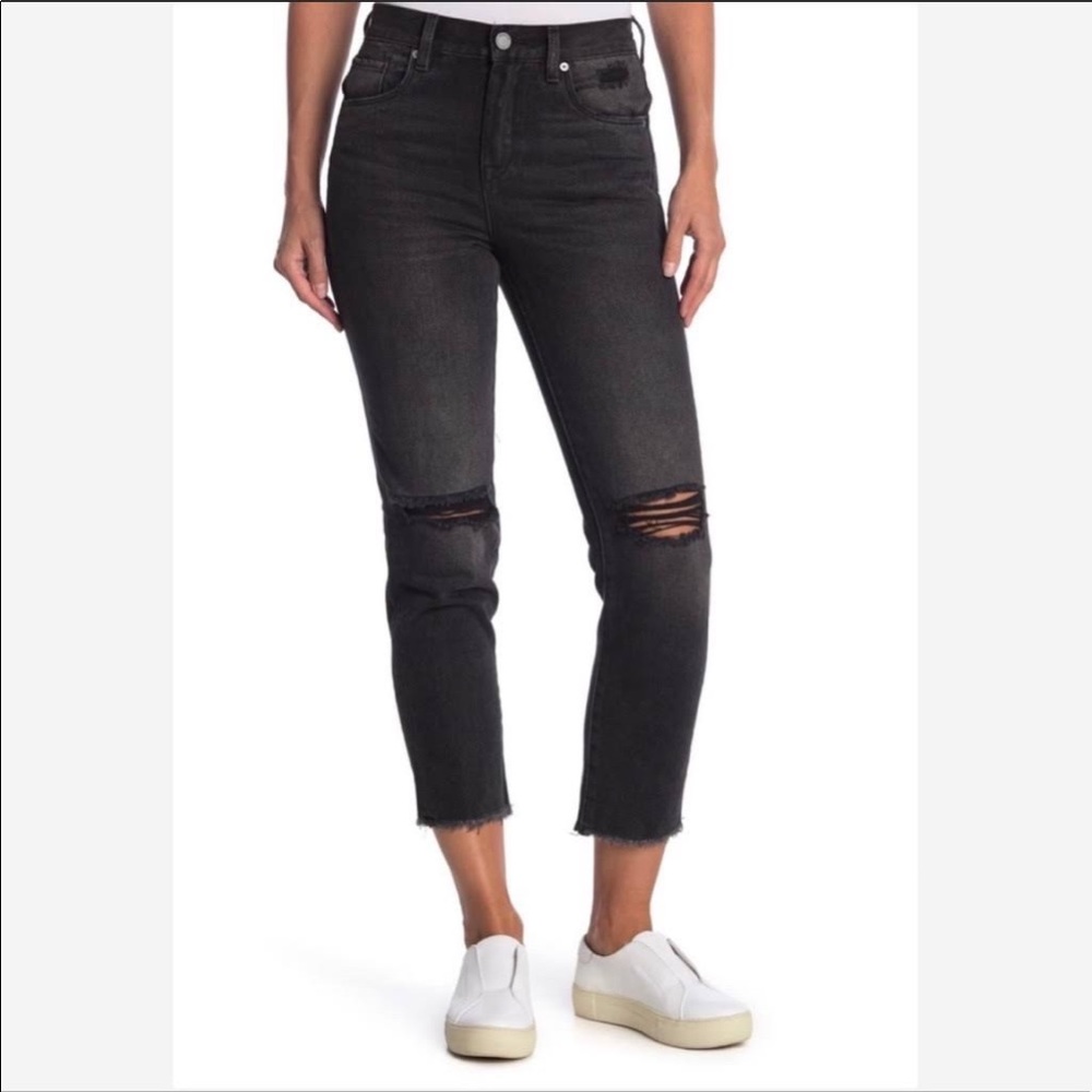 Distressed Black Jeans